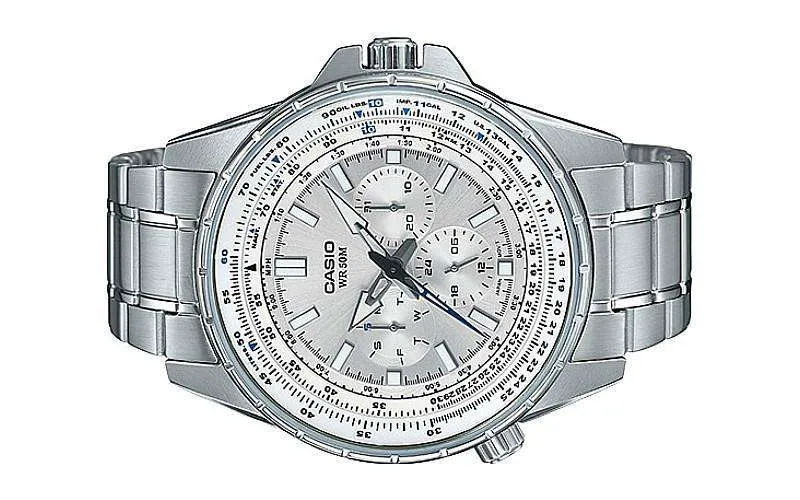 Casio MTP-SW320D-7AVDF Silver Stainless Watch for Men