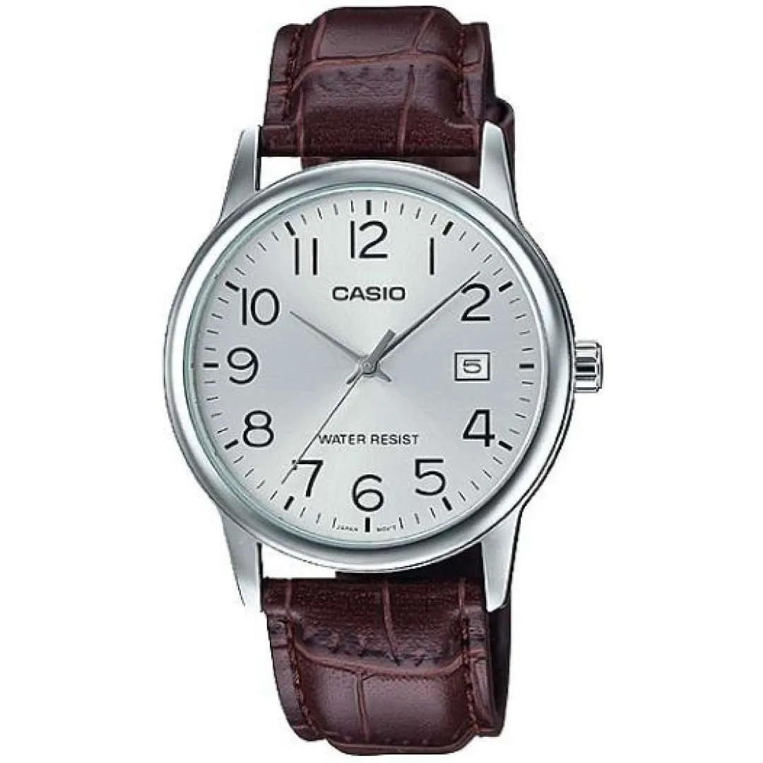 Casio MTP-V002L-7B2 Brown Leather Watch for Men