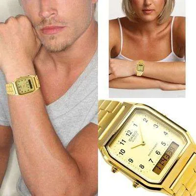 Casio Vintage AQ-230GA-9B Gold Plated Watch Unisex