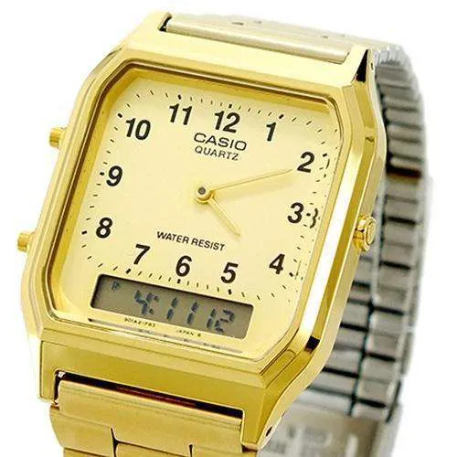 Casio Vintage AQ-230GA-9B Gold Plated Watch Unisex