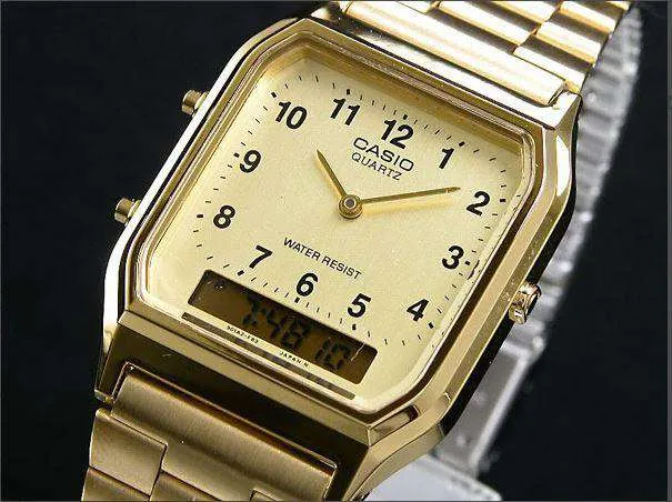 Casio Vintage AQ-230GA-9B Gold Plated Watch Unisex