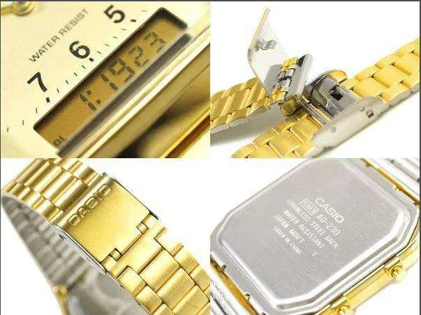 Casio Vintage AQ-230GA-9B Gold Plated Watch Unisex