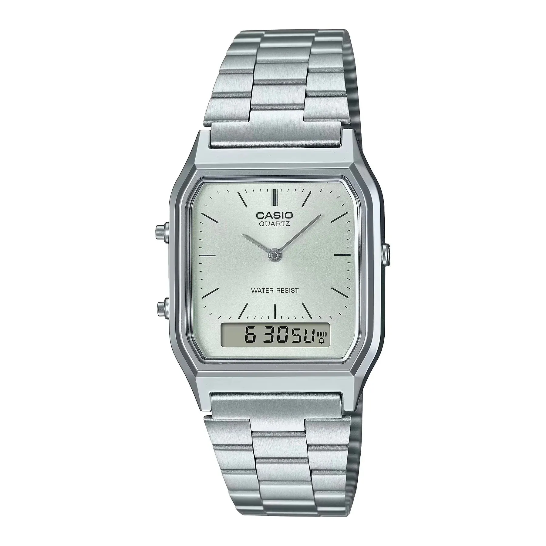 Casio Watch Vintage Retro Dual Time Steel AQ-230A-7AMQY