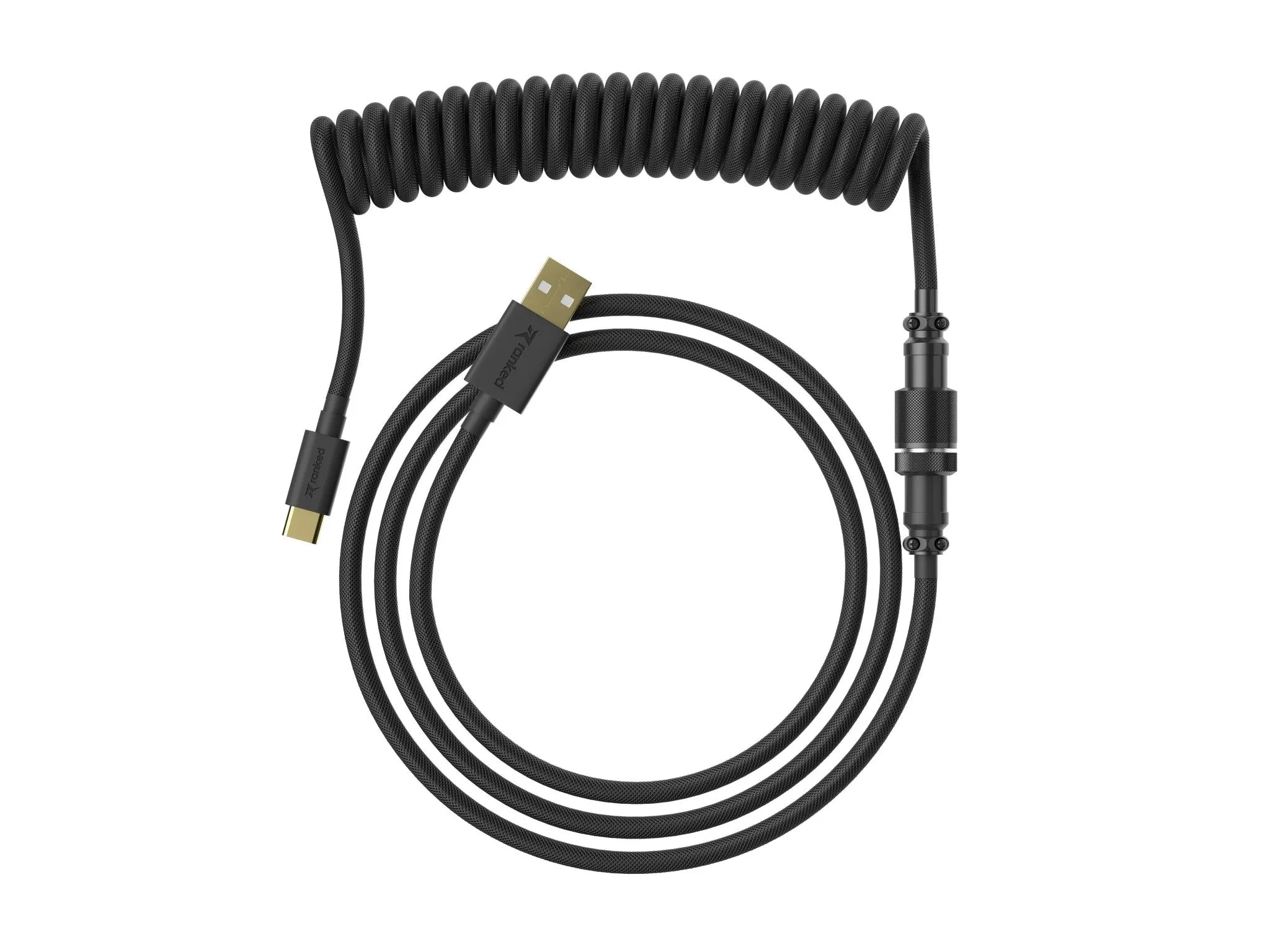 Coiled Keyboard Cable | 5-Pin Aviator Connector