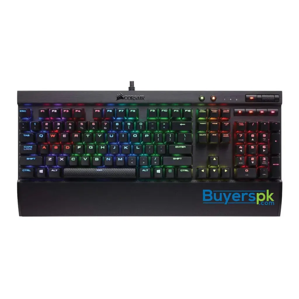 Corsair K70 Lux Rgb Mechanical Gaming Keyboard - Usb Passthrough & Media Controls - Linear & Quiet -