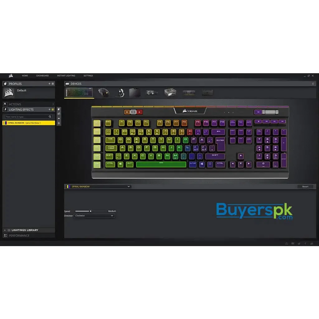 Corsair K70 Lux Rgb Mechanical Gaming Keyboard - Usb Passthrough & Media Controls - Linear & Quiet -