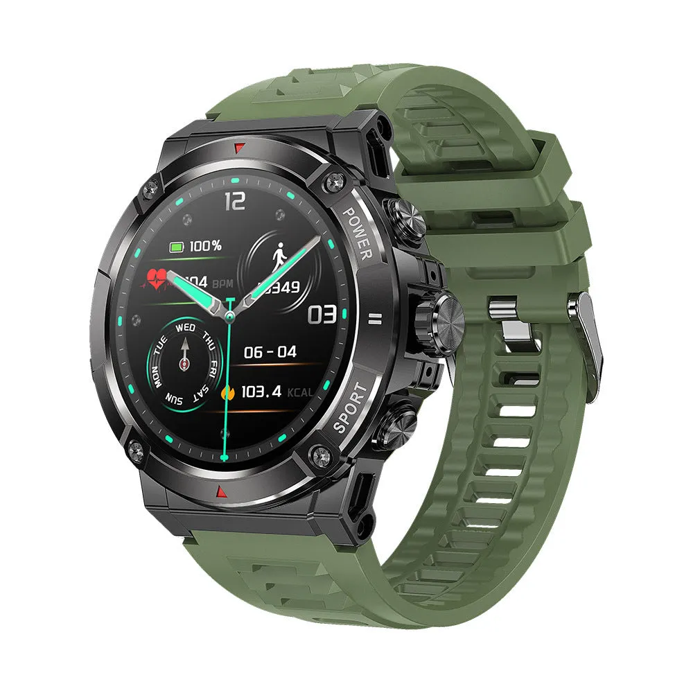 Dateoy K-Rex Ultra Smartwatch - Built-in GPS | Barometric Altimeter & Compass | 4G Memory | Offline Maps | Local Music | AMOLED Display | IP68 Waterproof | Bluetooth Calling | Multi-Sport Modes