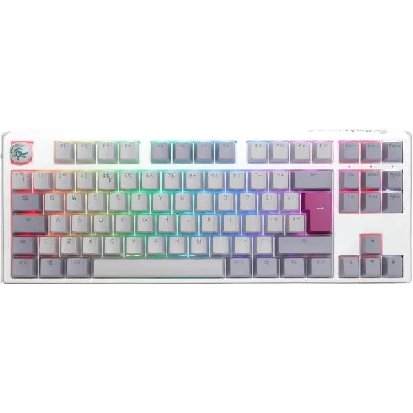 Ducky One3 Mist TKL Blue Cherry MX Switch Mechanical Keyboard - UK Layout