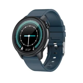 E80 1.3 inch TFT Color Screen IP68 Waterproof Smart Bracelet, Support Blood Oxygen Monitoring / Body Temperature Monitoring / Heart Rate Monitoring, Style:Silicone Strap(Blue)