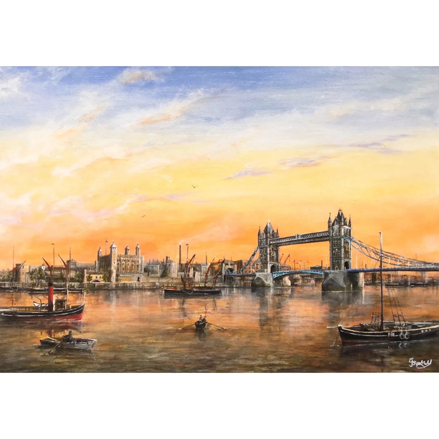 Ed Bucknall Tower Bridge Giclee Print - Rectangle