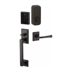 Emtek Hamden EMPowered™ Motorized Touchscreen Handle set with Breslin Lever