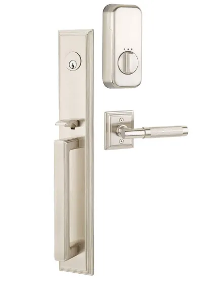 Emtek Single Cylinder Melrose Handleset EMPowered Motorized Smart Lock Upgrade With Arts & Crafts Lever