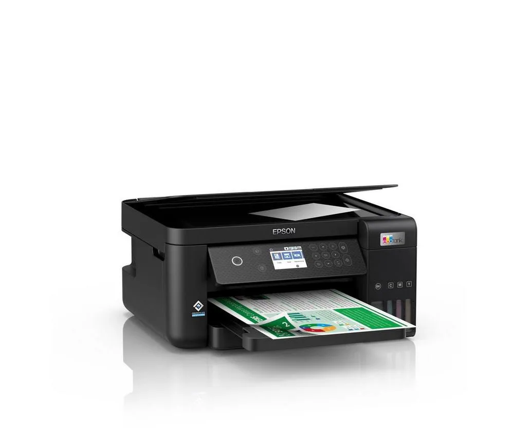 Epson EcoTank L6260 A4 Colored Wi-Fi Duplex All-in-One Ink Tank Borderless Printer with Print, Scan, Copy Function, Auto-Duplex Printing, Ethernet & Wi-Fi Direct, Spill-free Refilling, Epson Smart Panel, and Epson Heat-Free Technology