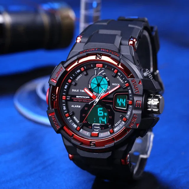 Fashion 30m Waterproof Dive Led Sports ElectronicWatches Men Luxury Brand Watch S Shock Silicone Digital Wristwatch