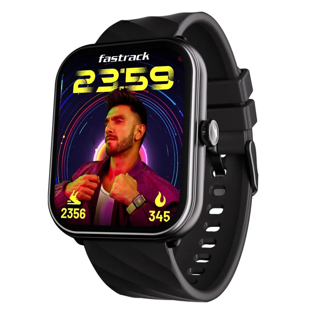 Fastrack Limitless X|Large 1.91" Hd Display|700 Nits|Singlesync Bt Calling|Advanced Chipset|100  Sports Modes & Watchfaces|Auto Stress Monitor|24X7 Health Suite| Ip68 Smartwatch, Black