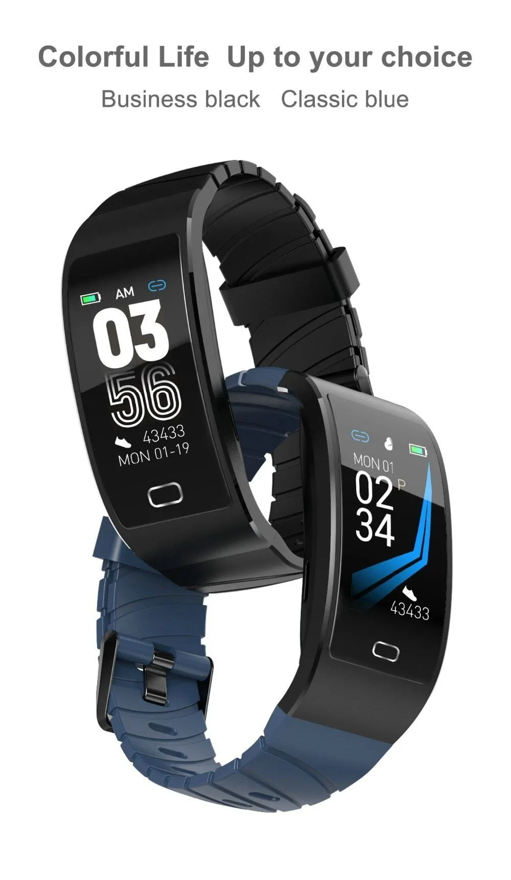 Fitness Waterproof Heart Rate Monitoring Smartwatch