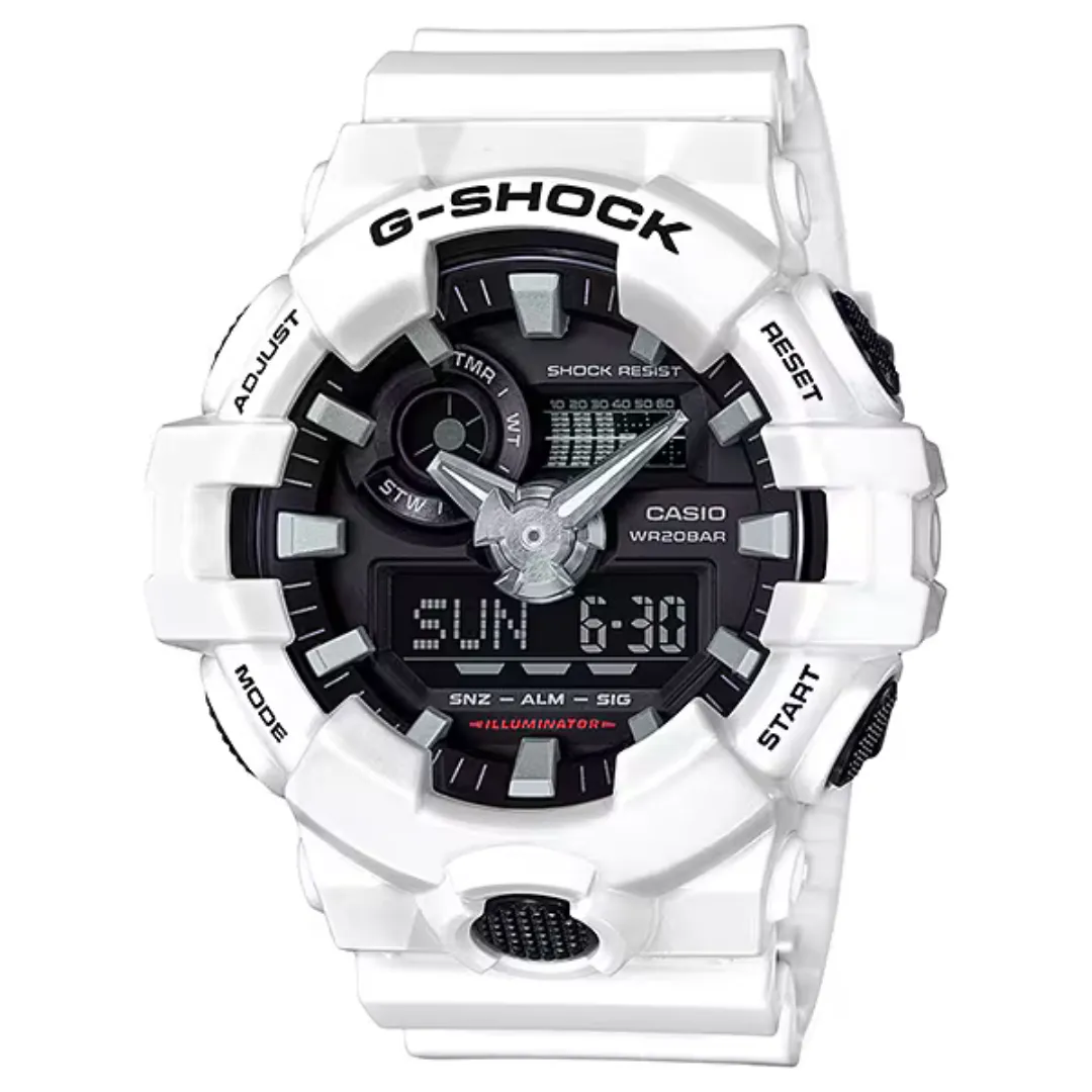 G-SHOCK (WHITE BLACK) ANALOG-DIGITAL GA-700 SERIES GA700-7A