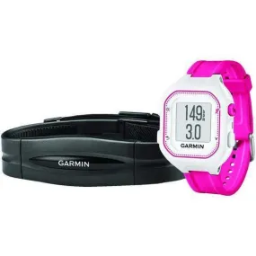 Garmin 010-01353-61 Forerunner 25 GPS Running Watch Bundle (Small White-Pink)