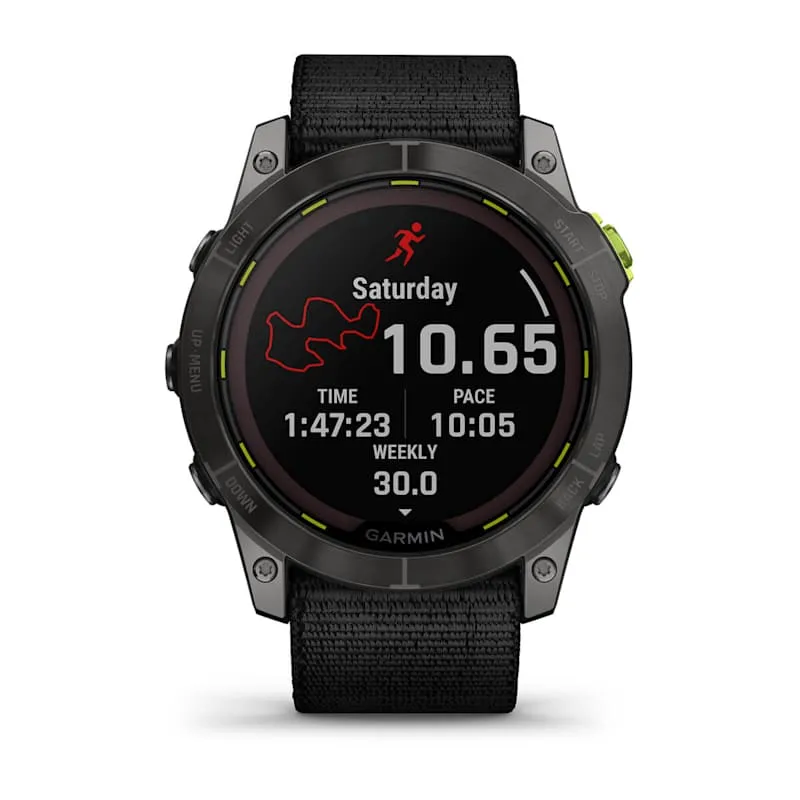 Garmin Enduro™ 2 Carbon Grey DLC Titanium with Black UltraFit Nylon Strap