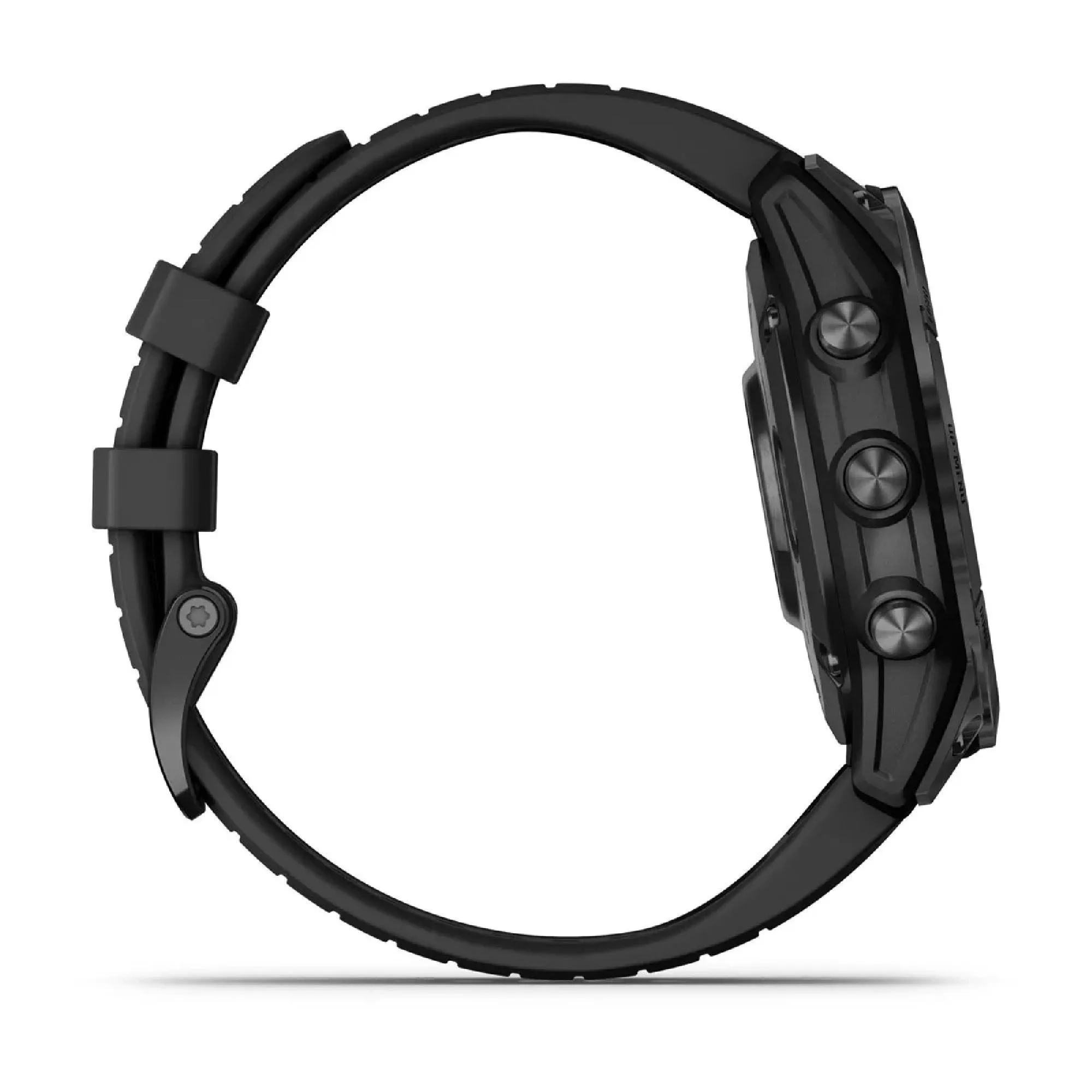 Garmin fenix 7 Pro Solar Glass Watch Watch Color: Slate Grey Wristband: Black - Silicone