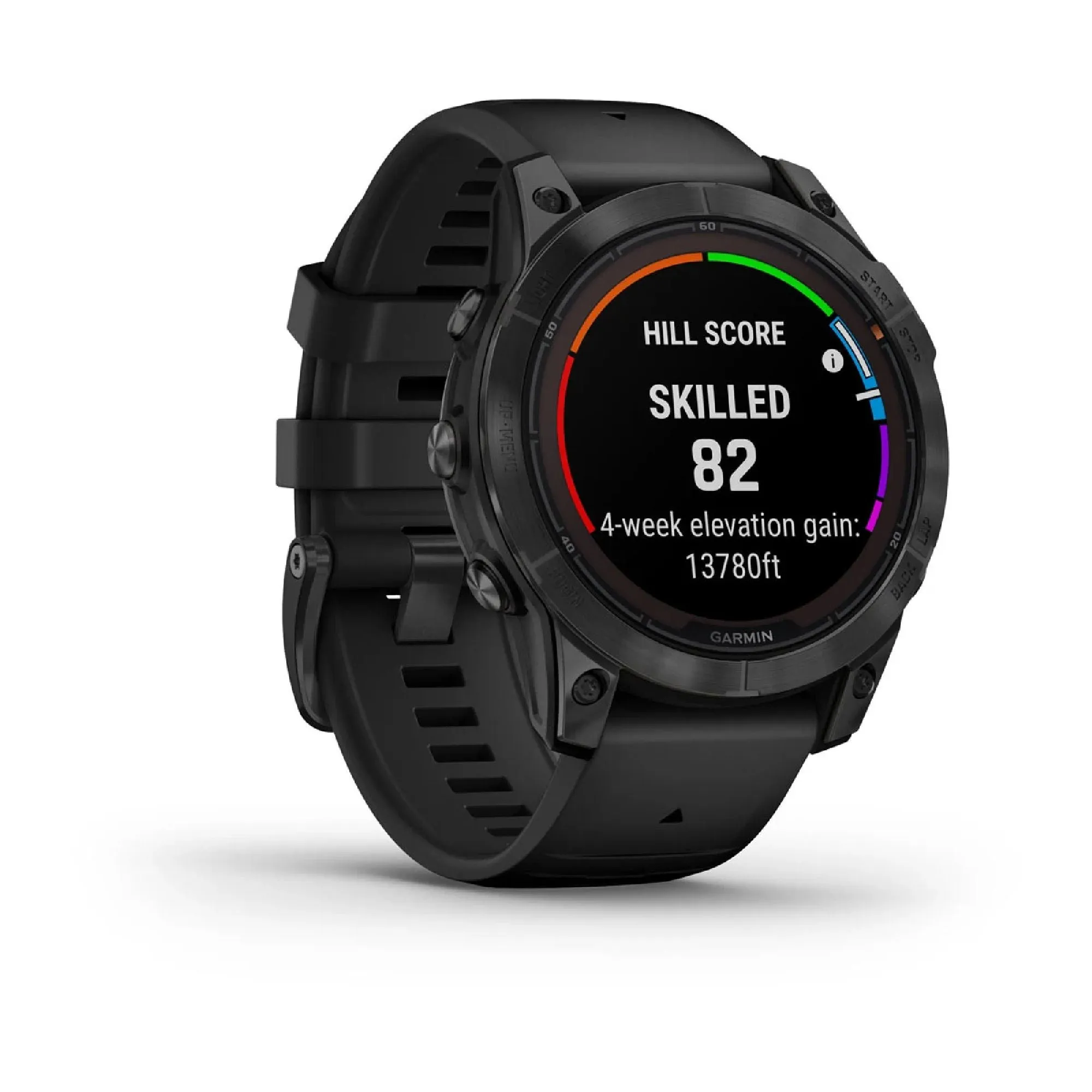 Garmin fenix 7 Pro Solar Glass Watch Watch Color: Slate Grey Wristband: Black - Silicone