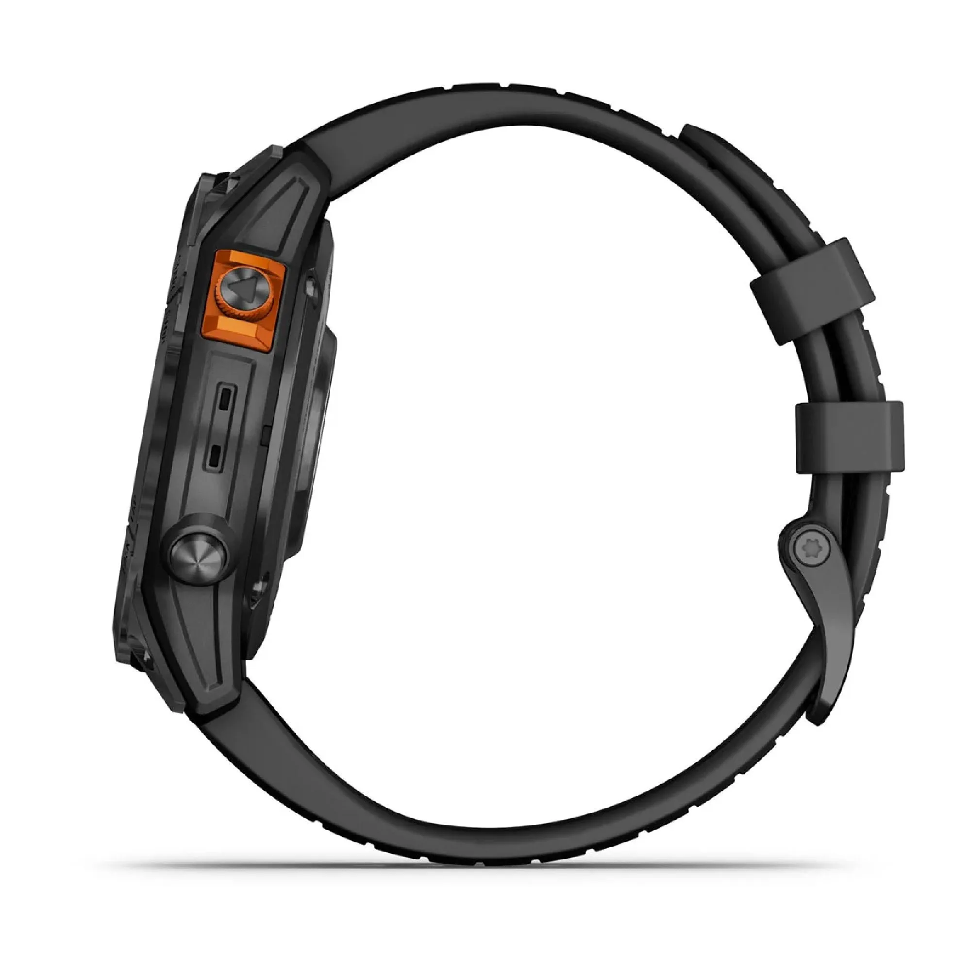 Garmin fenix 7 Pro Solar Glass Watch Watch Color: Slate Grey Wristband: Black - Silicone