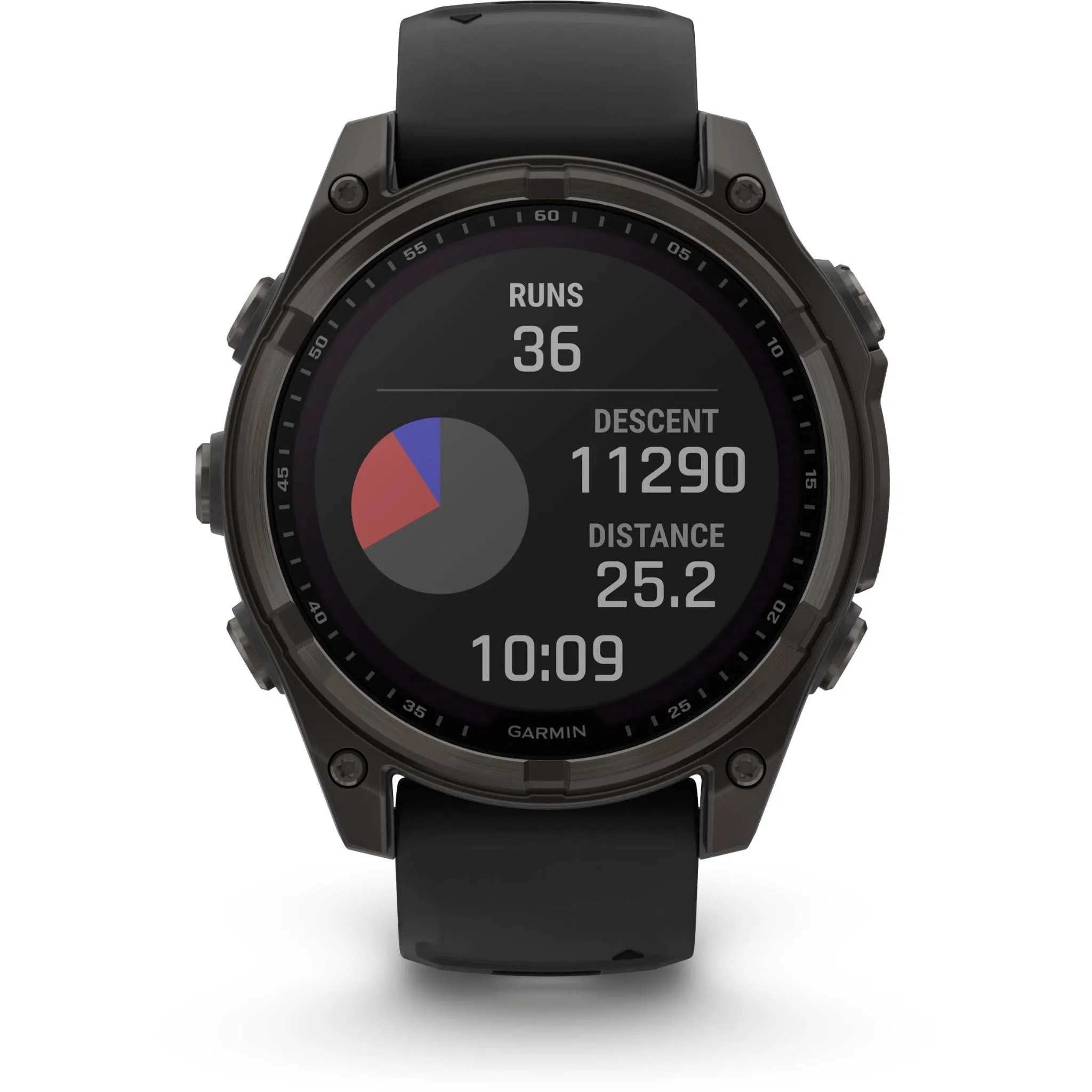 Garmin fenix® 8 47mm SOLAR Sapphire Edition Carbon Grey Titanium with Black   Pebble Grey Band