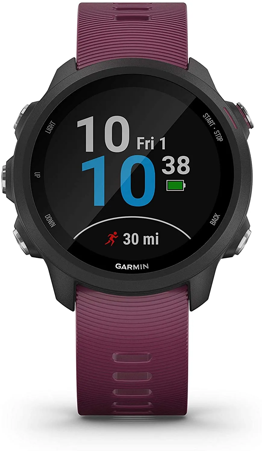 Garmin Forerunner 245 GPS Running Smartwatch (010-02120-01, Black/Pink/Teal)