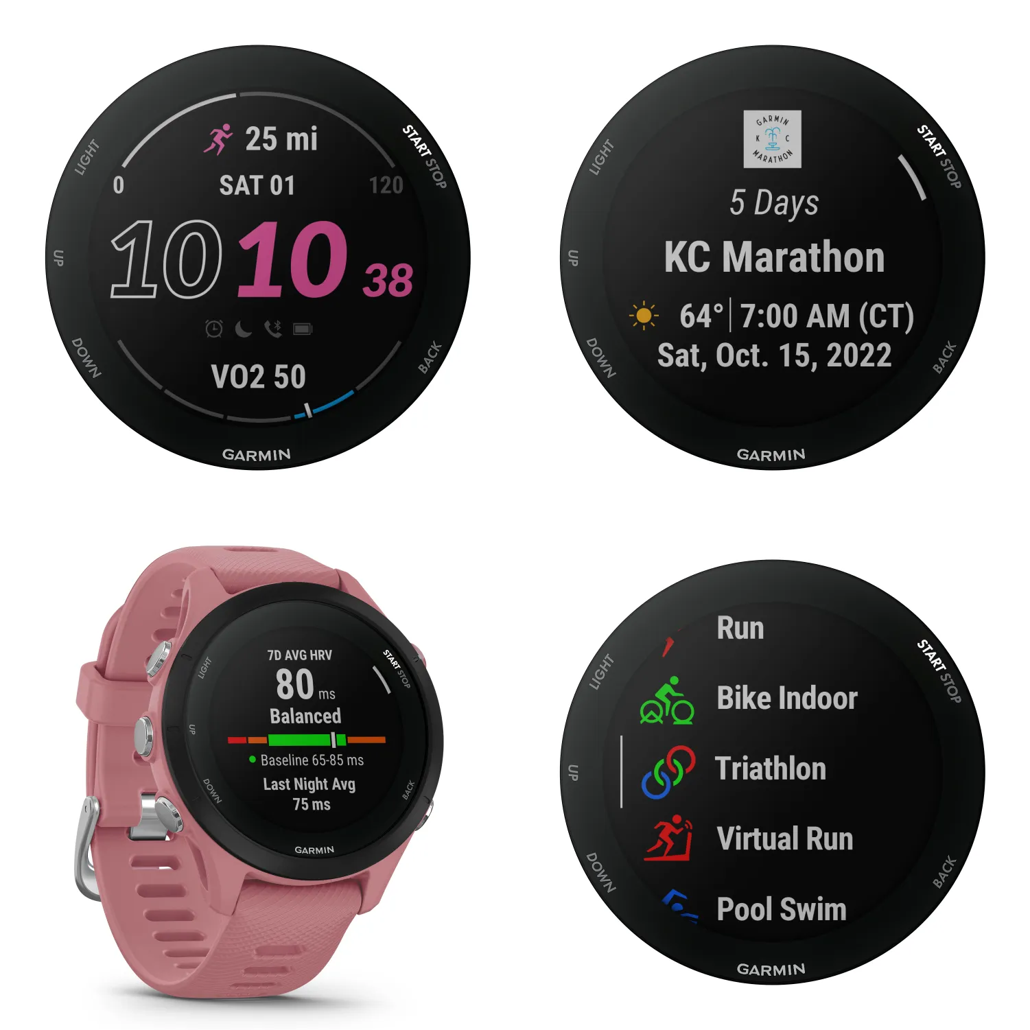 Garmin Forerunner 255 Series GPS Smartwatch, 46 mm or 41 mm