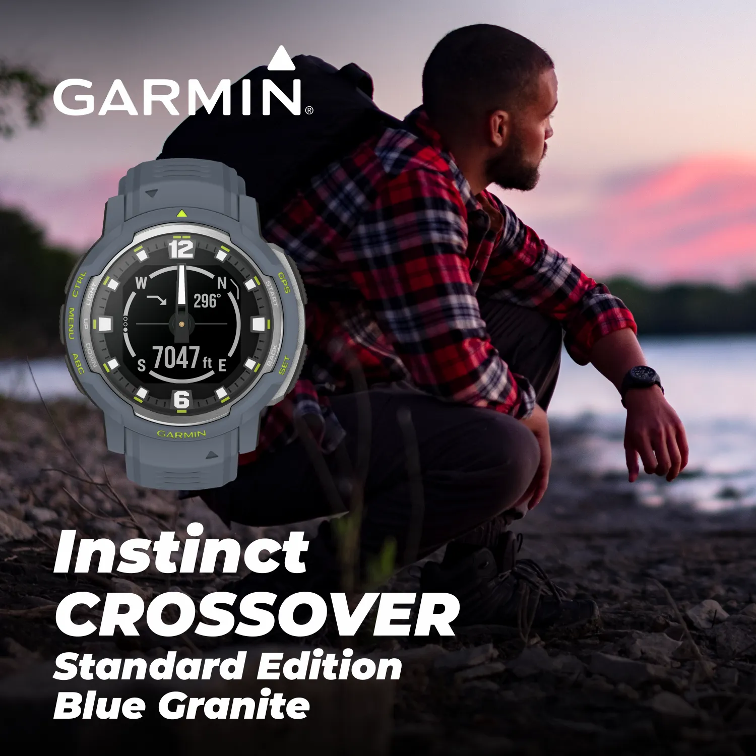 Garmin Instinct Crossover Series Hybrid Rugged Smartwatch