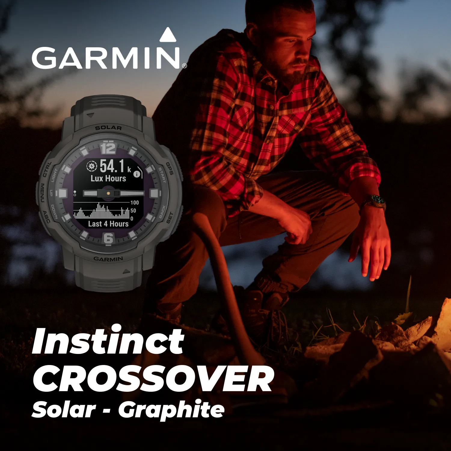 Garmin Instinct Crossover Series Hybrid Rugged Smartwatch