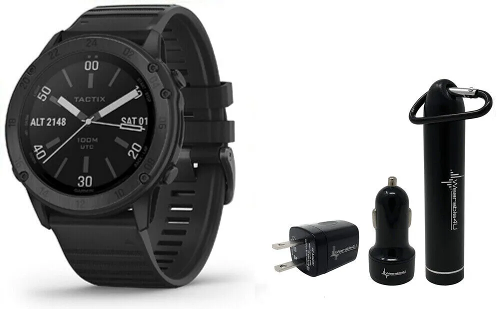 Garmin tactix Delta Sapphire Edition Premium Tactical GPS Black Watch with Silicone Band (010-02357-00)