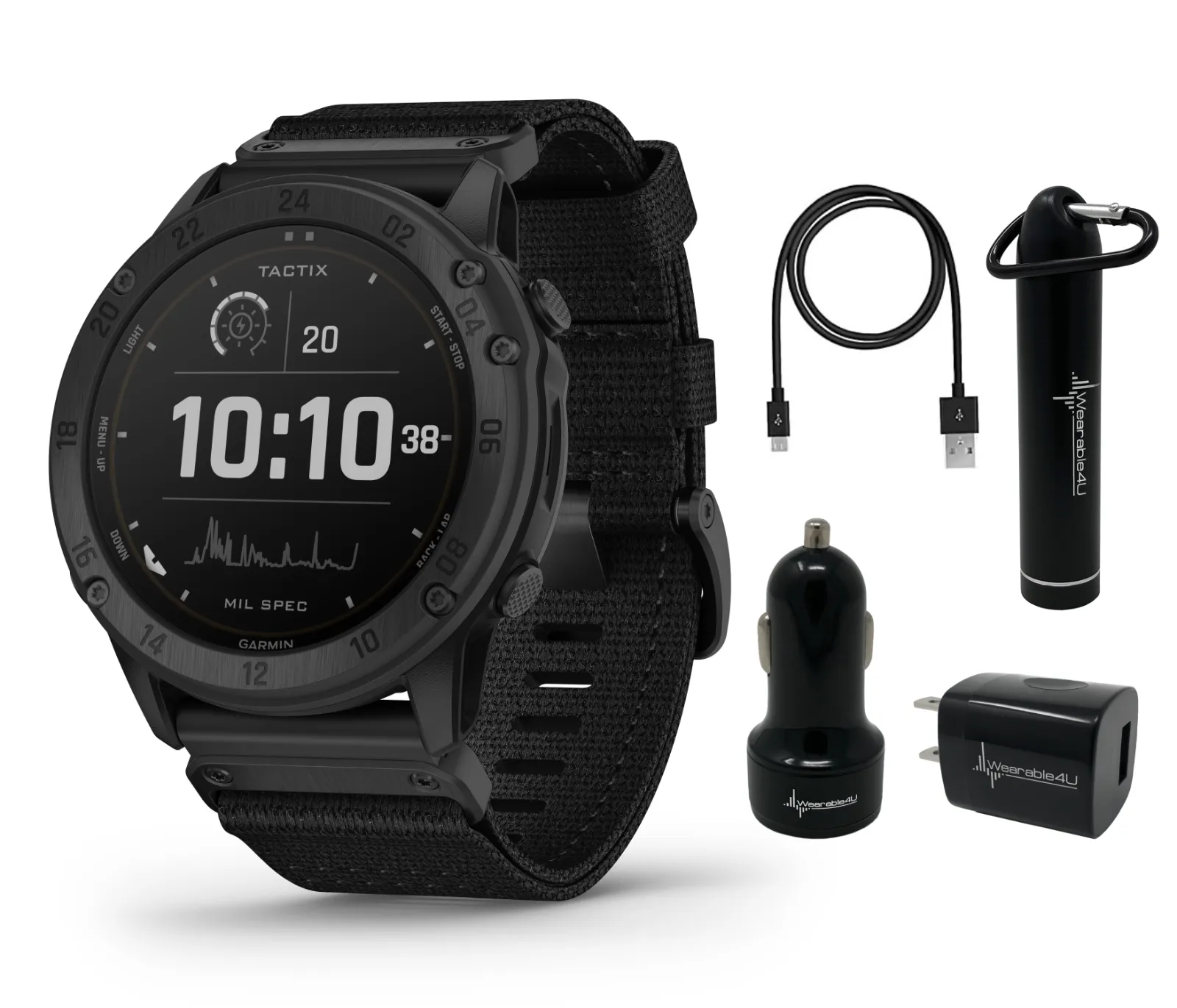 Garmin Tactix Delta - Solar Edition Solar-powered Tactical GPS Watch with Nylon Band (010-02357-10)