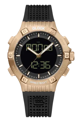 Gents Khaki Steel Glock Watch with Digital Dial