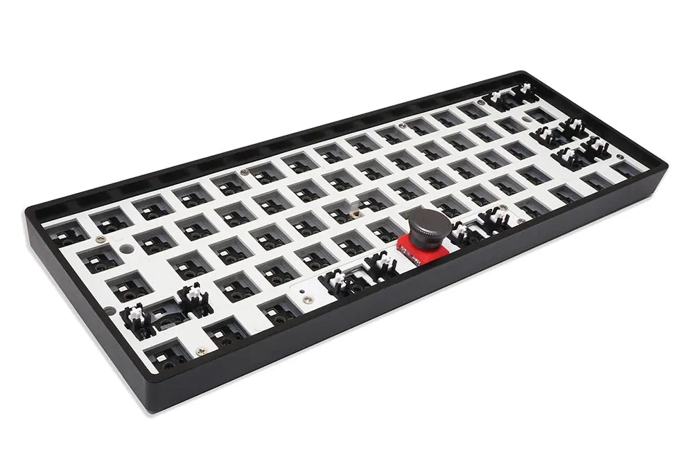 gk61 Pro 60% custom mechanical keyboard Kit rgb switch leds hot swapping socket VIA type c pcb split spacebar With Knob