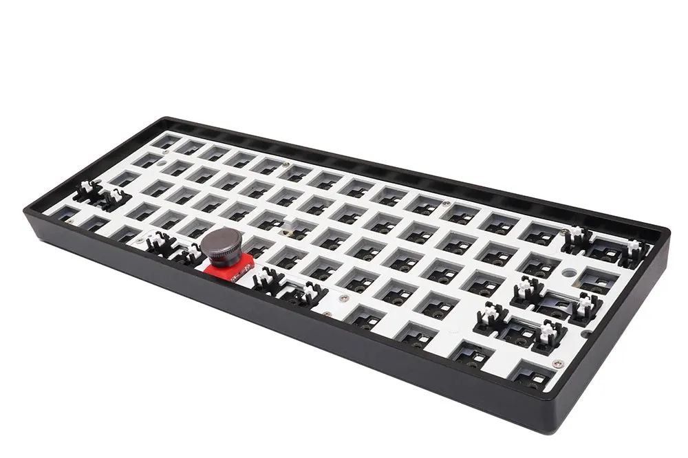 gk61 Pro 60% custom mechanical keyboard Kit rgb switch leds hot swapping socket VIA type c pcb split spacebar With Knob