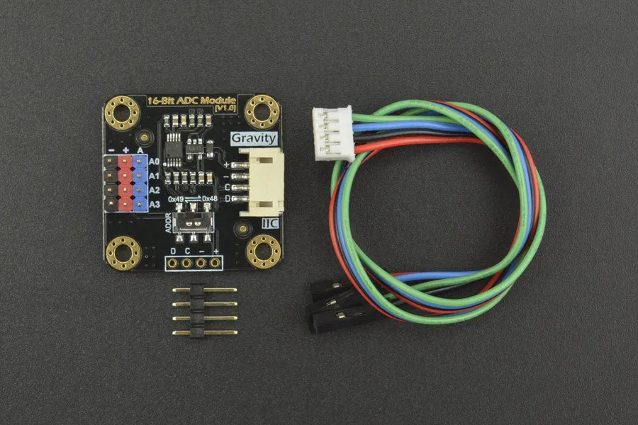 Gravity: I2C ADS1115 16-Bit ADC Module (Arduino & Raspberry Pi Compatible)