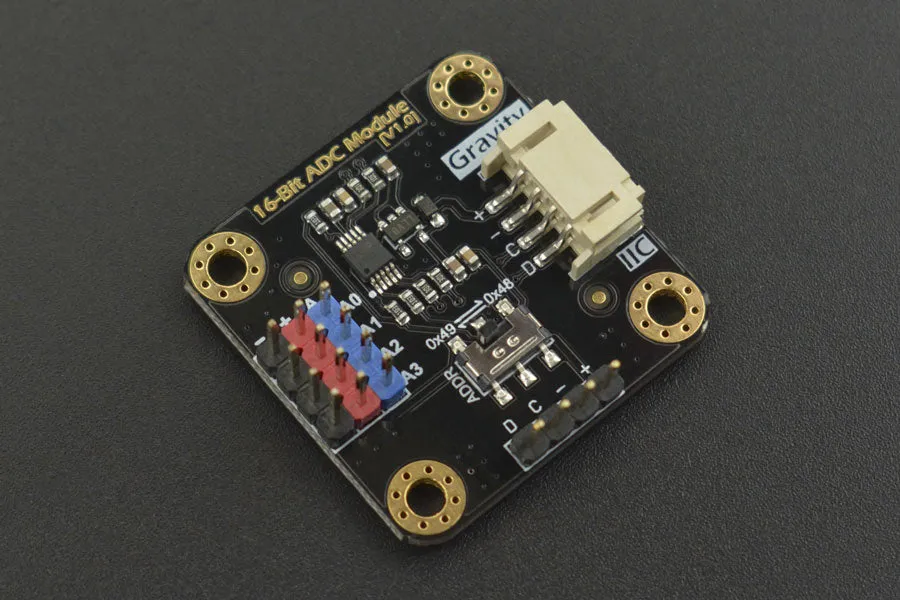 Gravity: I2C ADS1115 16-Bit ADC Module (Arduino & Raspberry Pi Compatible)