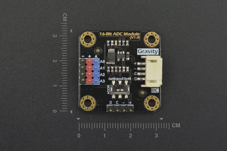 Gravity: I2C ADS1115 16-Bit ADC Module (Arduino & Raspberry Pi Compatible)