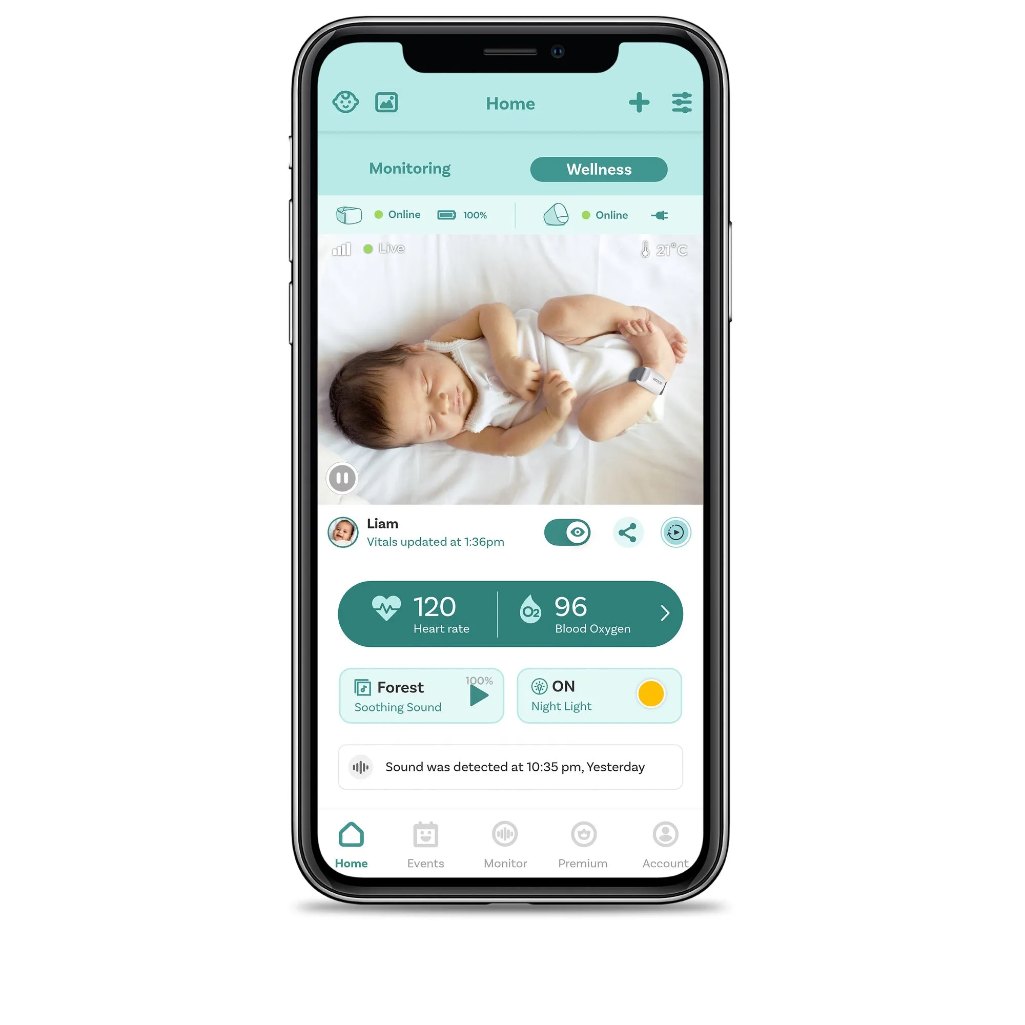 Guardian Pro Sleep Tracking   Video Baby Monitor