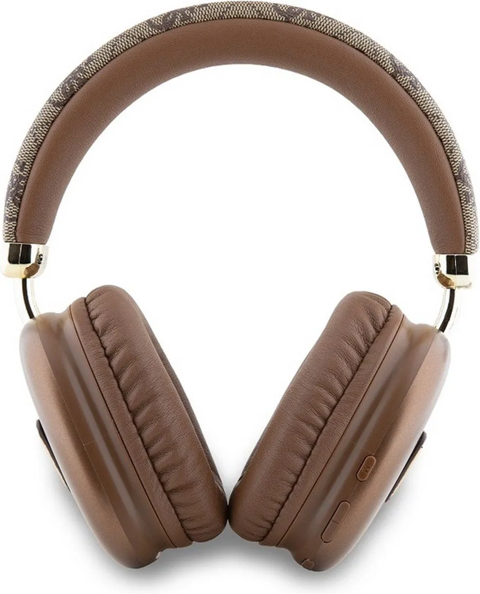 Guess PU Leather 4G Triangle Logo Wireless Headphones Brown - GUBHK1P4TPW