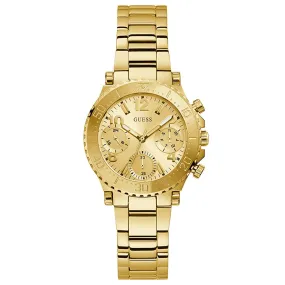 GUESS Womens 36 mm Cosmic Champagne Dial Stainless Steel Analog Watch - GW0465L1