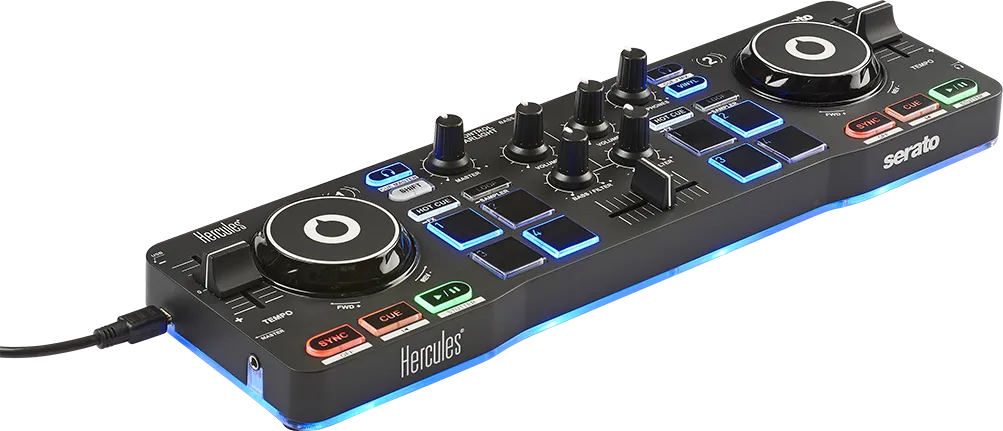 Hercules DJ CONTROL STARLIGHT Compact DJ Controller With LED