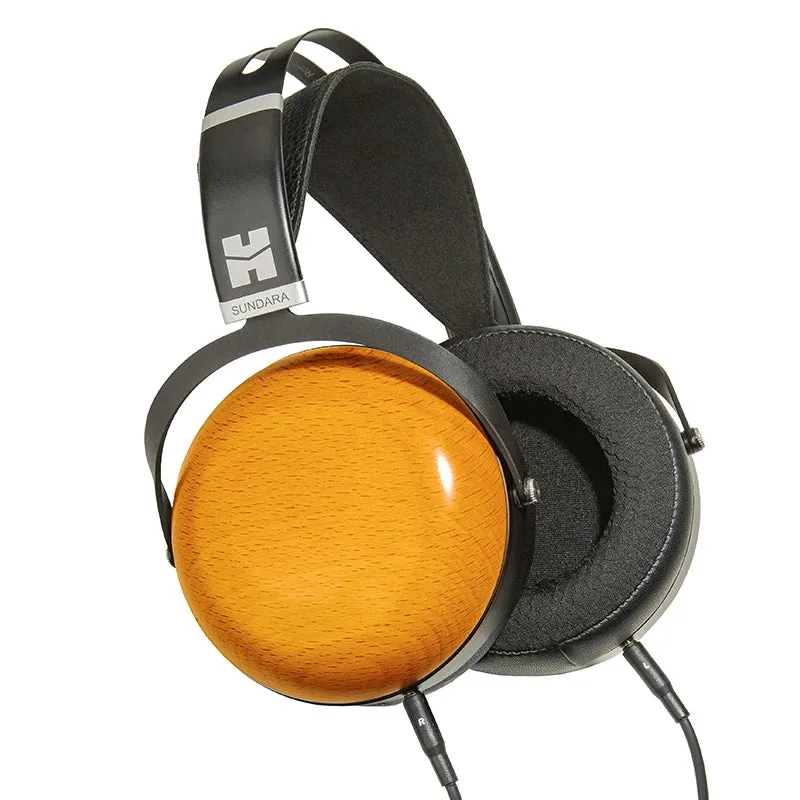 HIFIMAN SUNDARA Closed-Back Over-Ear Planar Magnetic Wired Hi-Fi Headphones with Stealth Magnet Design, Wood Ear Cups