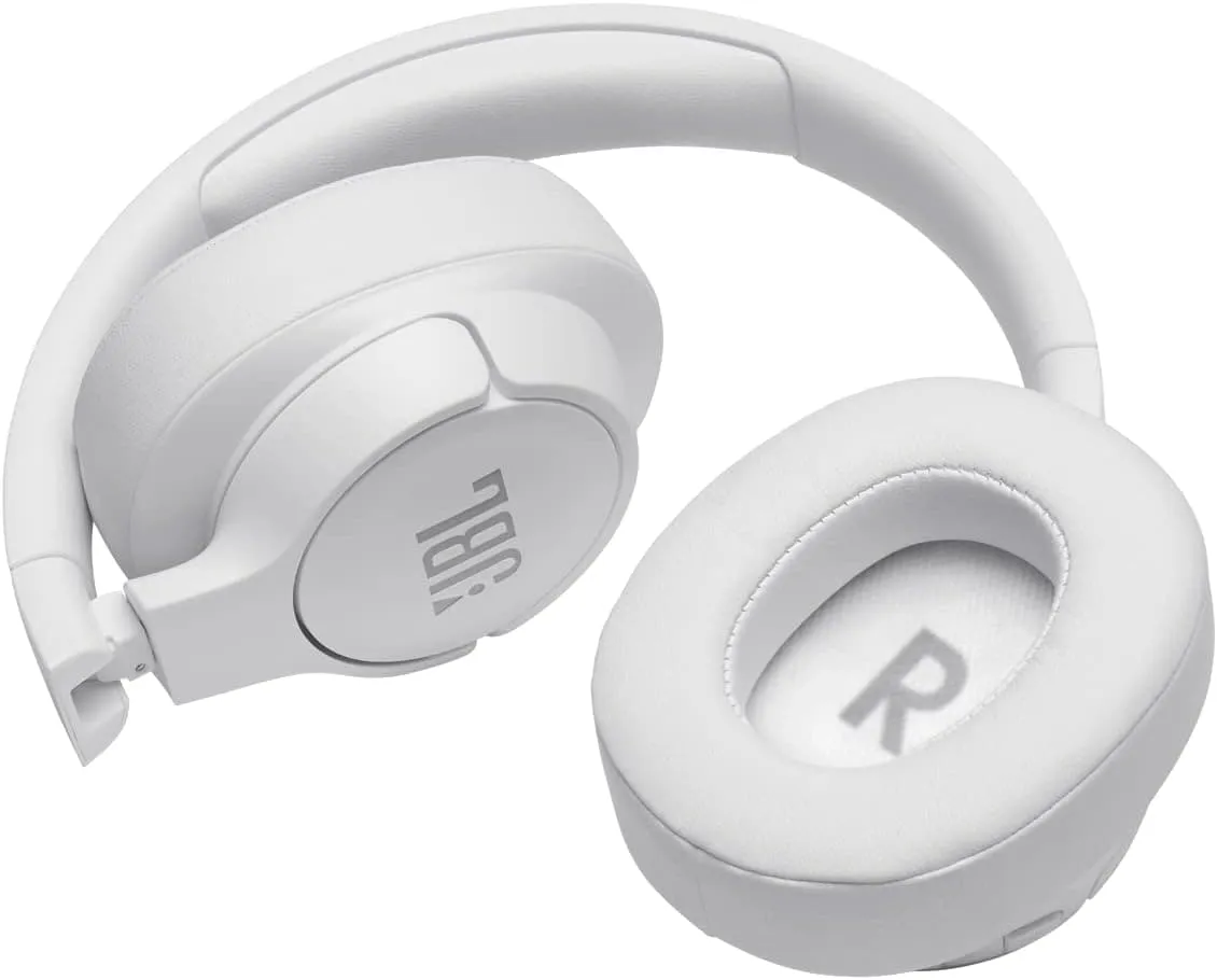 JBL Tune 760NC Over-Ear Headphones - Wired/Wireless, Active Noise Cancelling, Built-In Mic, Hands-Free Controls - White