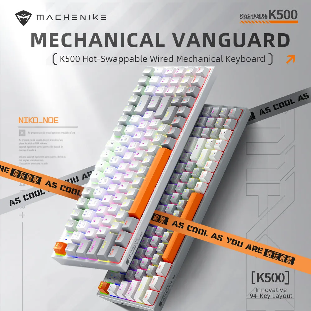 K500-B94 Wired Mechanical Keyboard (Mixed Light)