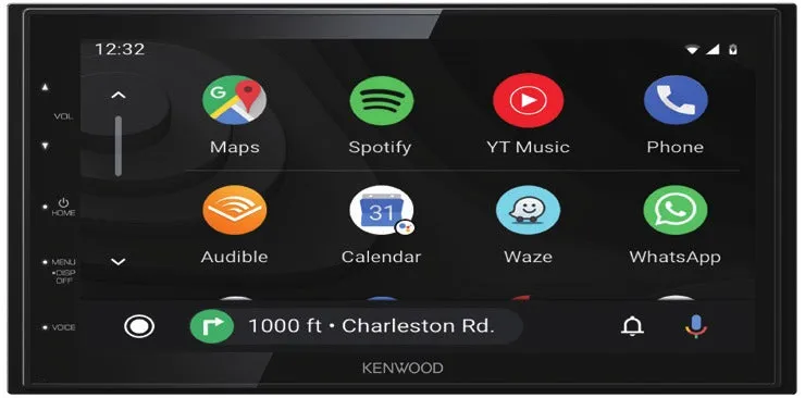 Kenwood DMX47S 6.8 Inch Double Din Digital Media Receiver with Apple CarPlay and Android Auto