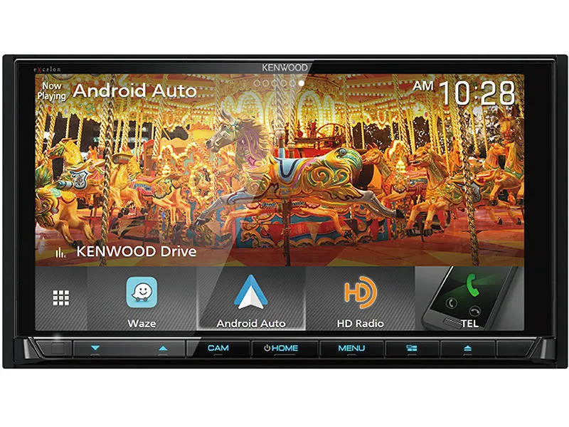 Kenwood eXcelon Double DIN Monitor In-Dash Bluetooth DVD Receiver - DDX-9905S