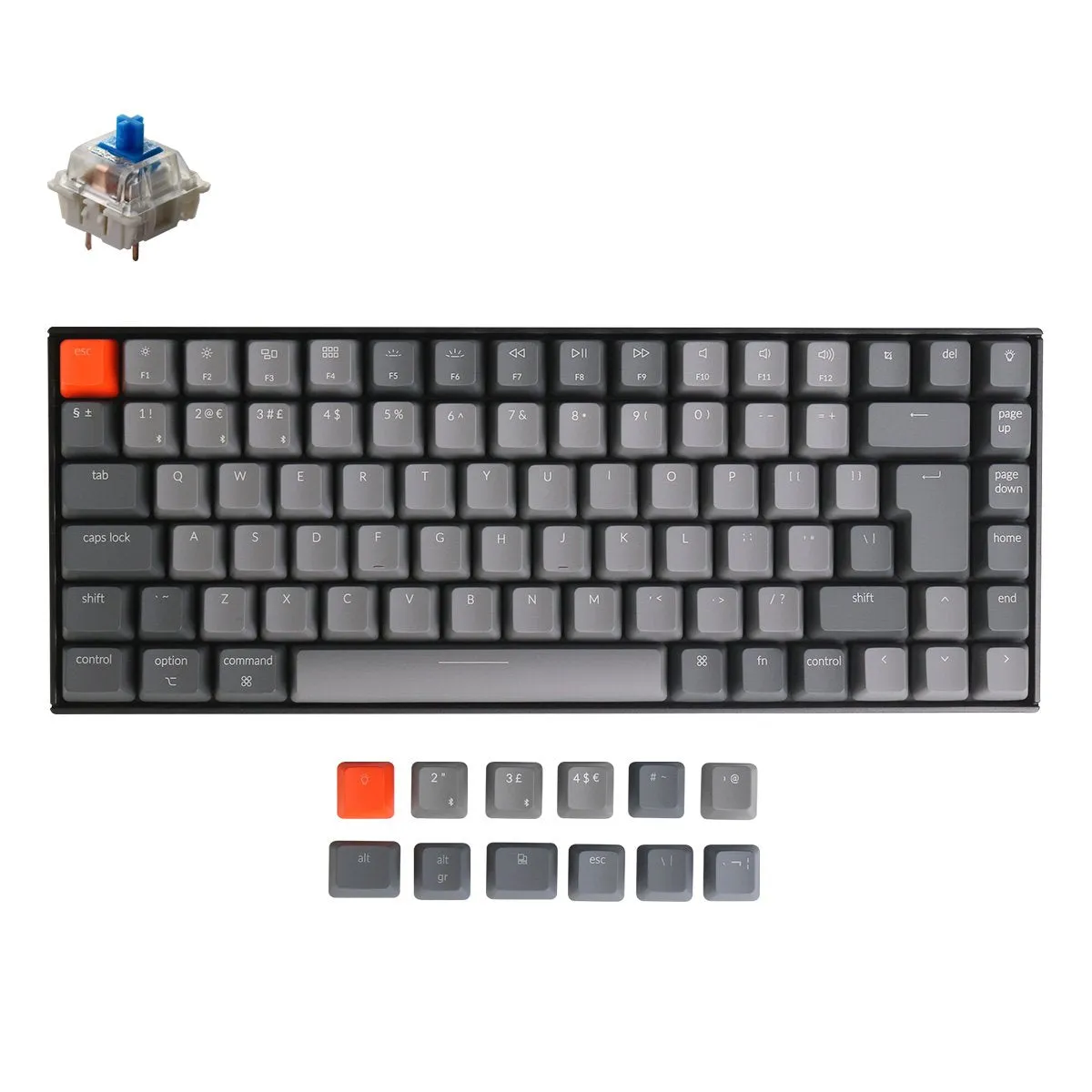 Keychron K2 Wireless Mechanical Keyboard (UK ISO Layout) - Version 2