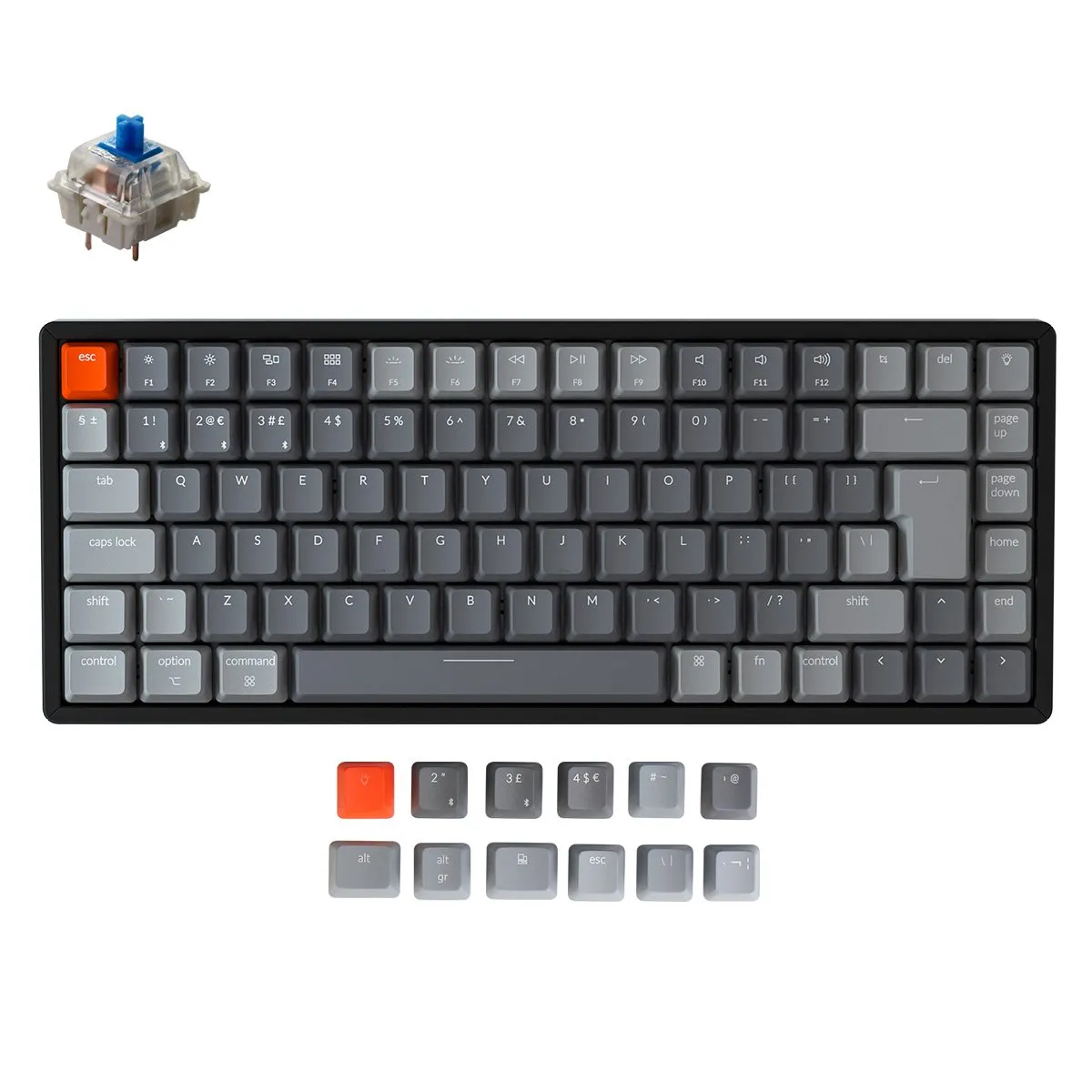 Keychron K2 Wireless Mechanical Keyboard (UK ISO Layout) - Version 2